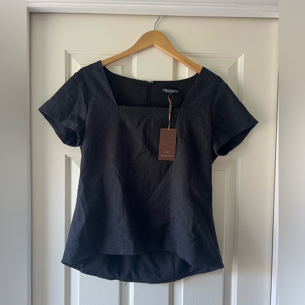 Black blouse (Linea Domani, Limited collection) with fine prints